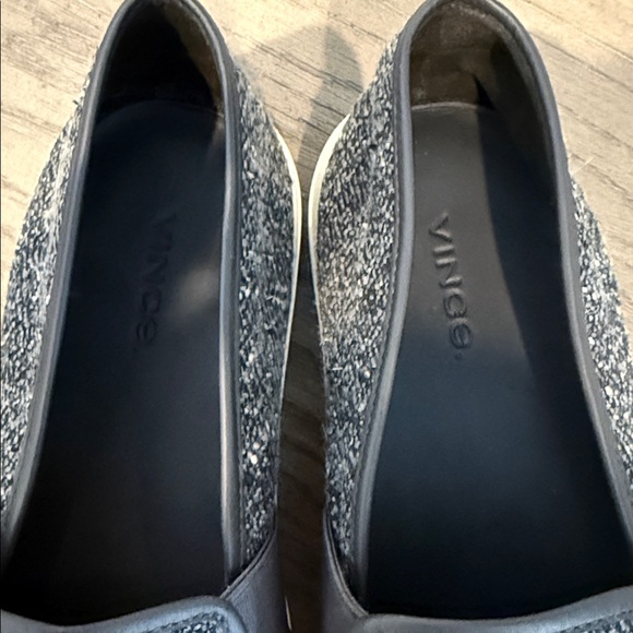 Vince tweed slip on sneakers